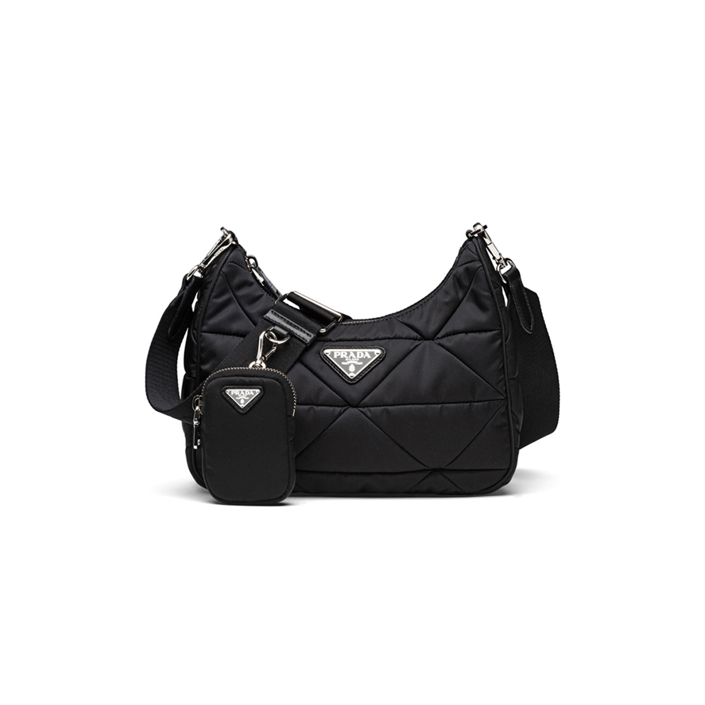 PRADA PADDED RE-NYLON SHOULDER BAG 1BC151 (24*17*7cm) 